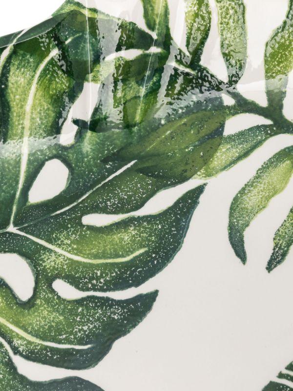 Browns Les-Ottomans Green Leaves Ceramic Tray | Browns Plates & Bowls