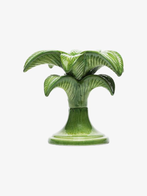 Browns Les-Ottomans Green Palm Tree Small Candle Holder | Browns Candle Holders