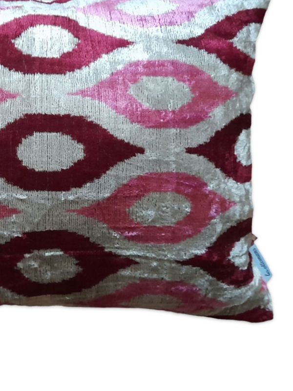 Browns Les-Ottomans Grey Ikat-print Velvet Cushion | Browns Cushions