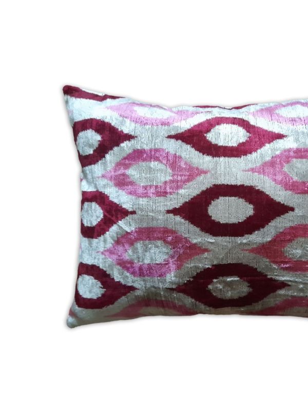 Browns Les-Ottomans Grey Ikat-print Velvet Cushion | Browns Cushions