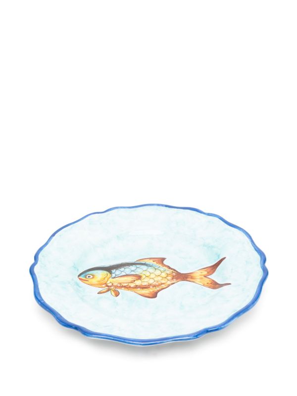 Browns Les-Ottomans Multicolour Fish Collection Ceramic Dinner Plate Set | Browns Plates & Bowls