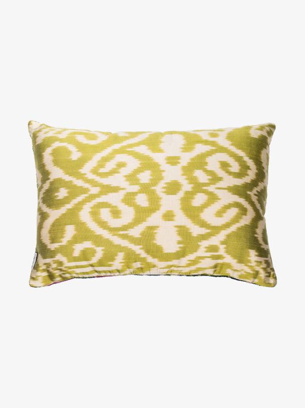 Browns Les-Ottomans Multicoloured Ikat Silk Reversible Cushion | Browns Cushions