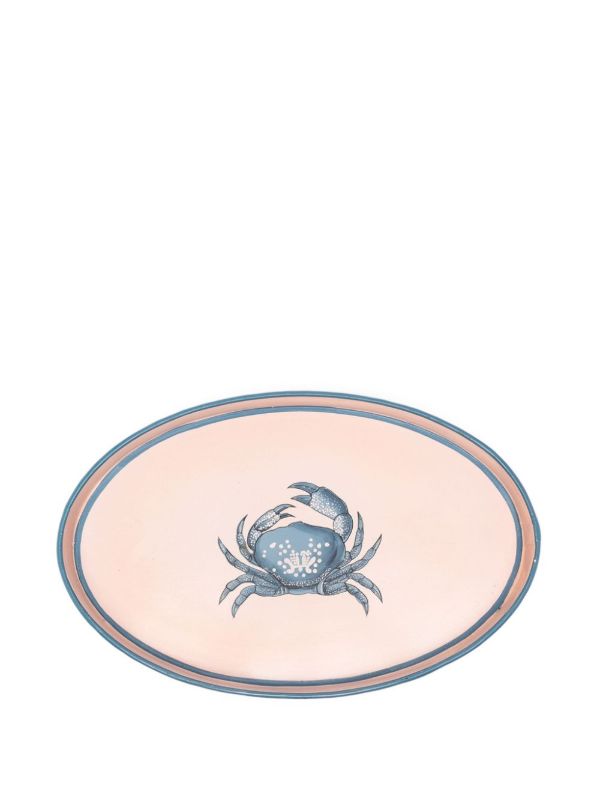 Browns Les-Ottomans Pink Fauna Crab Iron Tray | Browns Trays