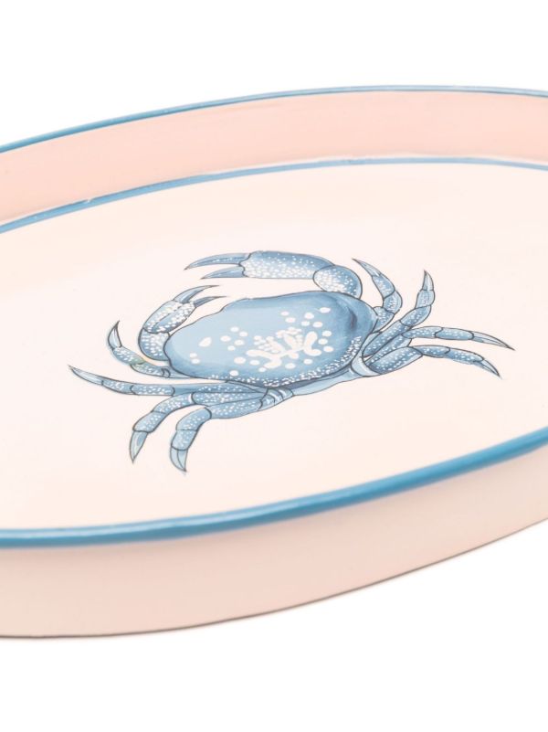 Browns Les-Ottomans Pink Fauna Crab Iron Tray | Browns Trays
