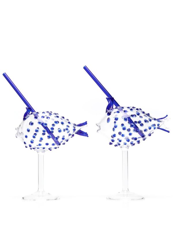 browns Les-Ottomans Pufferfish-Shaped Cocktail Glasses | Browns Glassware