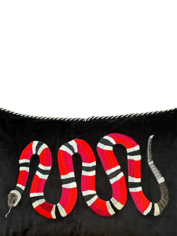 Browns Les-Ottomans Snake-embroidered Decorative Cushion (40cm X 60cm) | Browns Cushions