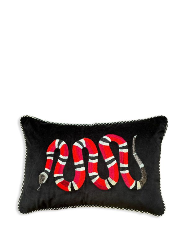 browns Les-Ottomans snake-embroidered decorative cushion (40cm x 60cm) | Browns Cushions