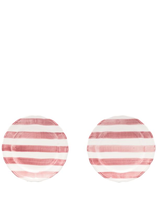 browns Les-Ottomans Striped Plate Set | Browns Plates & Bowls