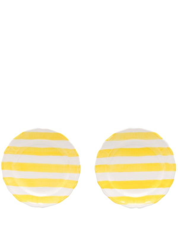 browns Les-Ottomans Striped Plate Set | Browns Plates & Bowls