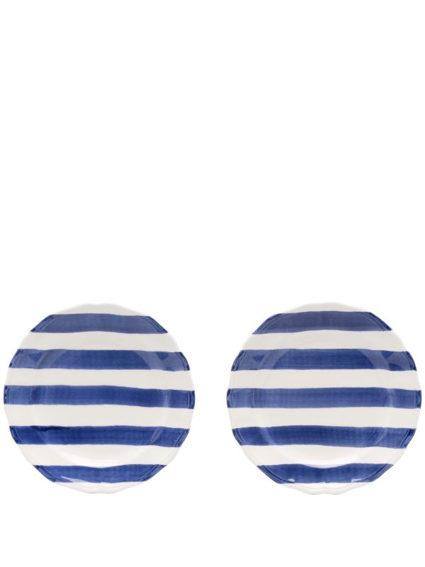 browns Les-Ottomans Striped Plate Set | Browns Plates & Bowls