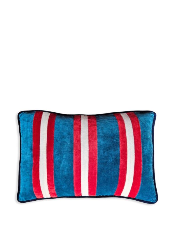 browns Les-Ottomans striped velvet cushion (60cm x 40cm) | Browns Cushions