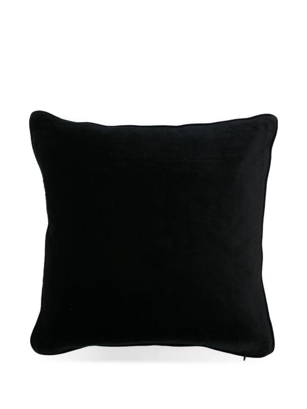 Browns Les-Ottomans X Browns Black Palm Tree-Embroidered Velvet Cushion | Browns Cushions