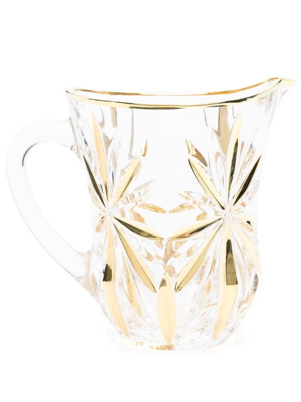 browns Les-Ottomans x Browns Gold-Tone Murano Glass Pitcher | Browns Glassware