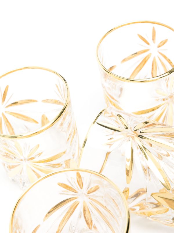 Browns Les-Ottomans X Browns Gold-Tone Murano Whiskey Glass Set | Browns Glassware