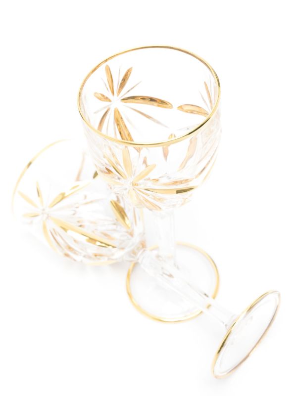 Browns Les-Ottomans X Browns Gold-Tone Murano Wine Glass Set | Browns Glassware