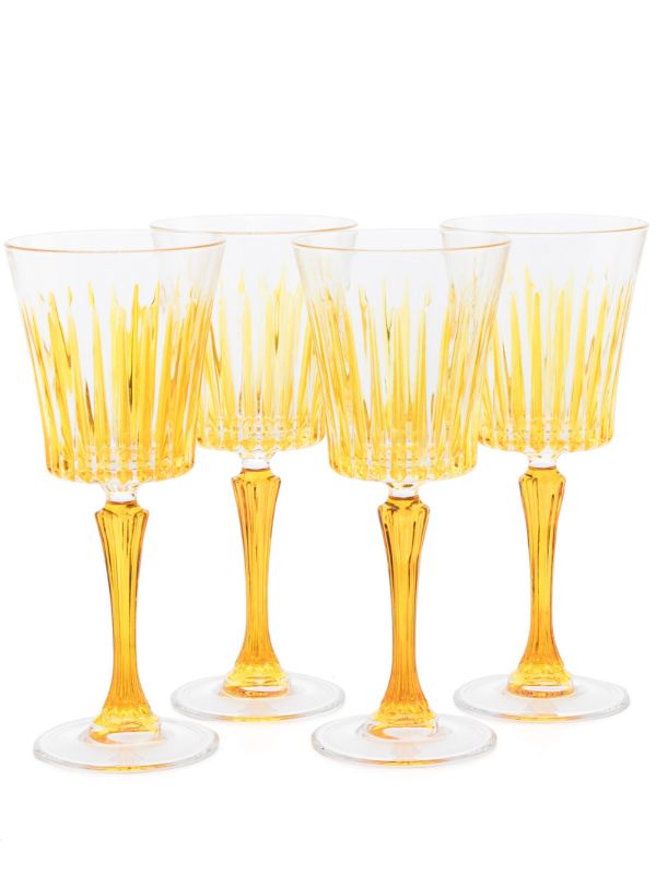 browns Les-Ottomans yellow crystal wine glass set | Browns Glassware