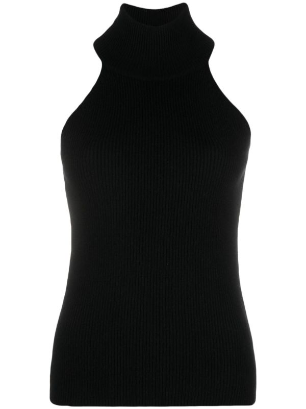 browns Lisa Yang Black Freya Cashmere Tank Top | Browns Knitted Tops