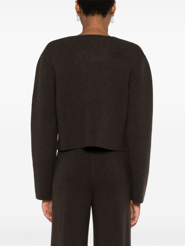 Browns Lisa Yang Waffle Knit Cropped Cardigan | Browns Cardigans