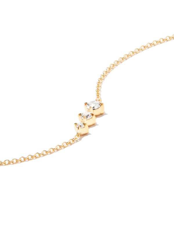 Browns Lizzie Mandler Fine Jewelry 14K Yellow Gold Floating Triple Diamond Bracelet | Browns Fine Bracelets