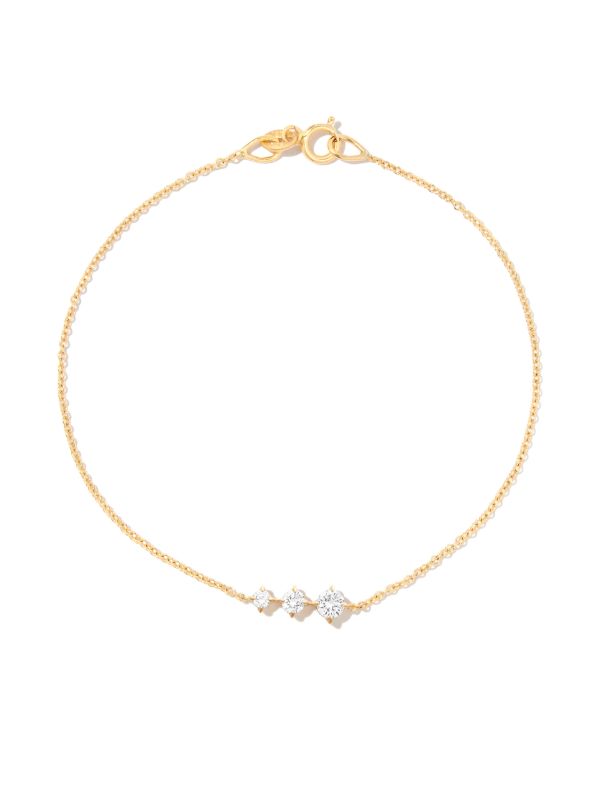 browns Lizzie Mandler Fine Jewelry 14K Yellow Gold Floating Triple Diamond Bracelet | Browns Fine Bracelets