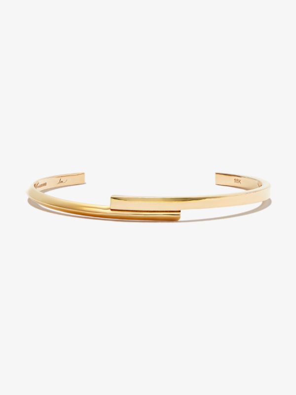 Browns Lizzie Mandler Fine Jewelry 18K Yellow Gold Knife Edge Bangle | Browns Bracelets