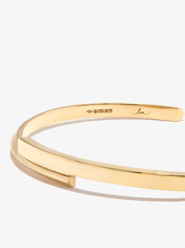 Browns Lizzie Mandler Fine Jewelry 18K Yellow Gold Knife Edge Bangle | Browns Bracelets