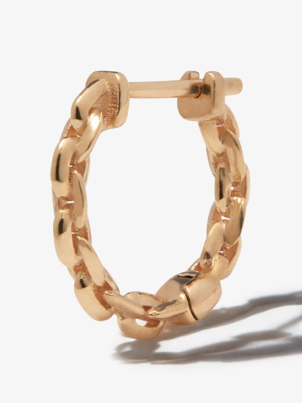 browns Lizzie Mandler Fine Jewelry 18K Yellow Gold Knife Edge Hoop Earring | Browns Earrings