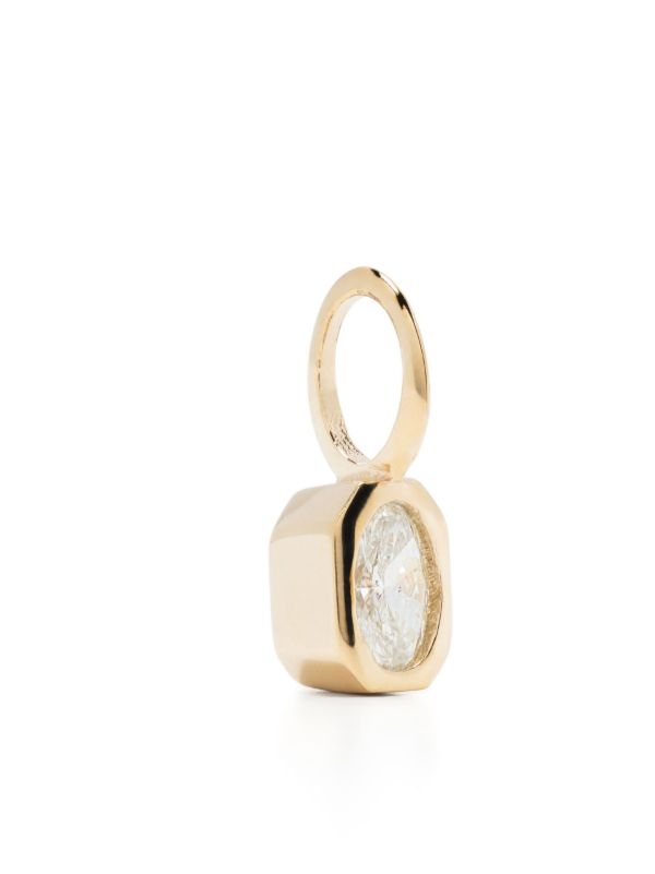 Browns Lizzie Mandler Fine Jewelry 18K Yellow Gold Oval Diamond Solitaire Charm | Browns Fine Bracelets
