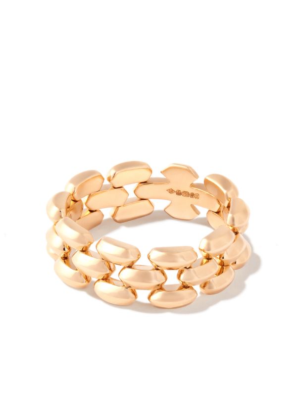 browns Lizzie Mandler Fine Jewelry 18K yellow gold Three Row Cleo ring | Browns Rings