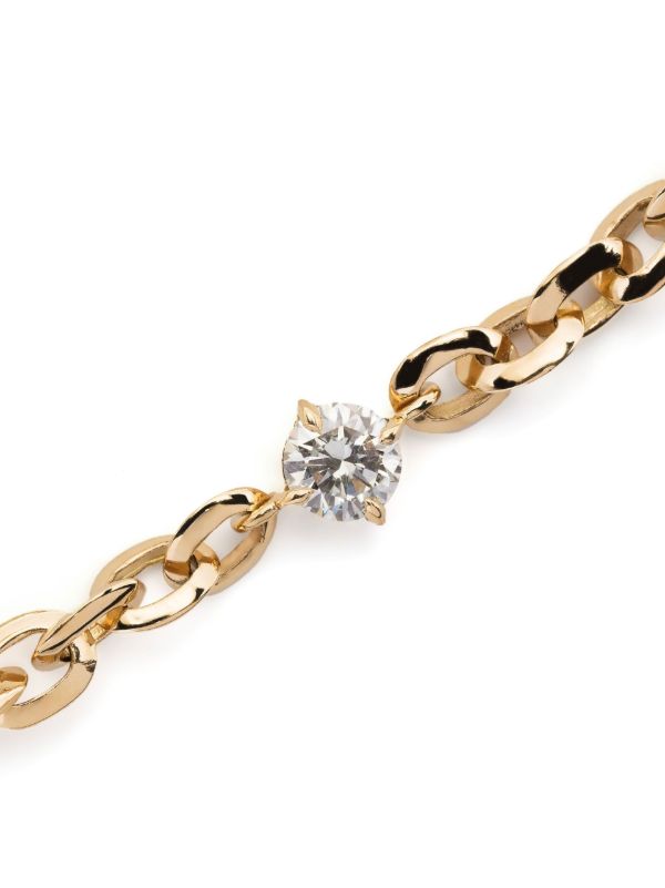 Browns Lizzie Mandler Fine Jewelry 18K Yellow Gold XS Knife Edge Diamond Bracelet | Browns Fine Bracelets