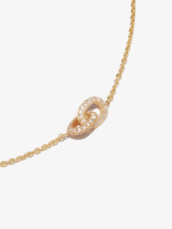 Browns Lizzie Mandler Fine Jewelry 18K Yellow Gold XS Links Diamond Necklace | Browns Fine Necklaces