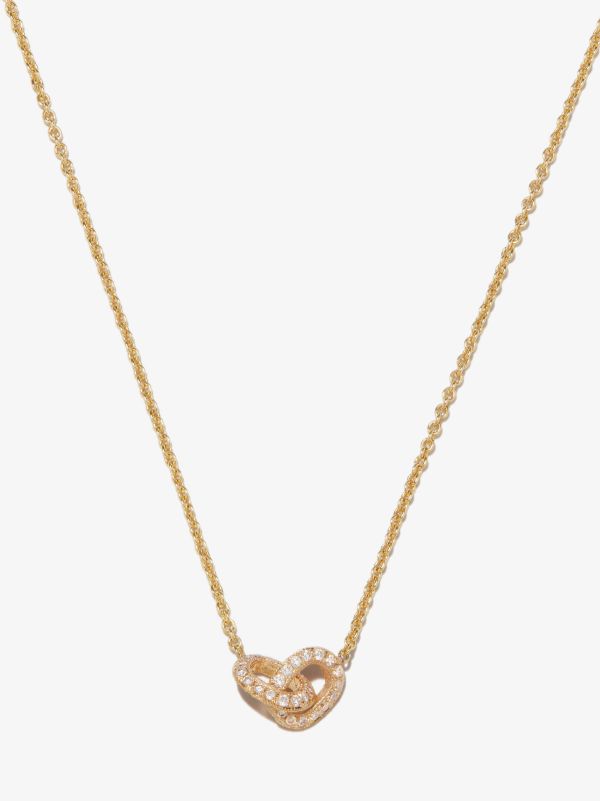 browns Lizzie Mandler Fine Jewelry 18K yellow gold XS links diamond necklace | Browns Fine Necklaces