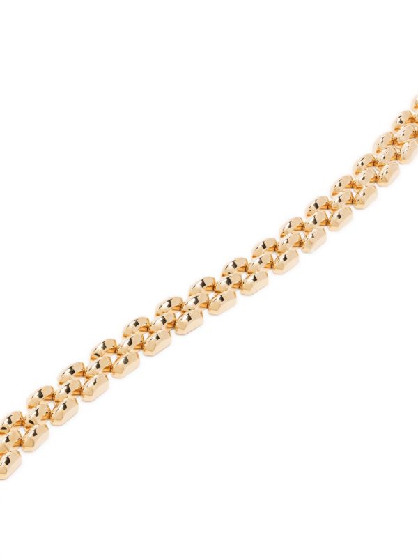 Browns Lizzie Mandler Fine Jewelry Gold Cleo 3 Row Knife Edge Link Bracelet | Browns Bracelets
