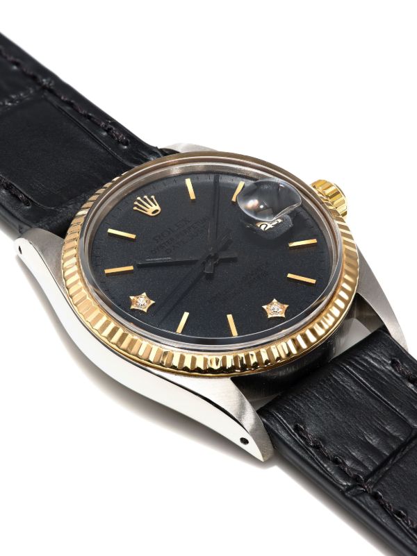 Browns Lizzie Mandler Fine Jewelry Reworked Vintage Stainless Steel Rolex Datejust Watch | Browns Pre-Owned Dress Watches