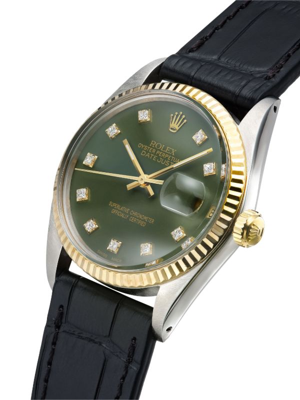 Browns Lizzie Mandler Fine Jewelry Reworked Vintage Stainless Steel Rolex Datejust Watch | Browns Pre-Owned Dress Watches