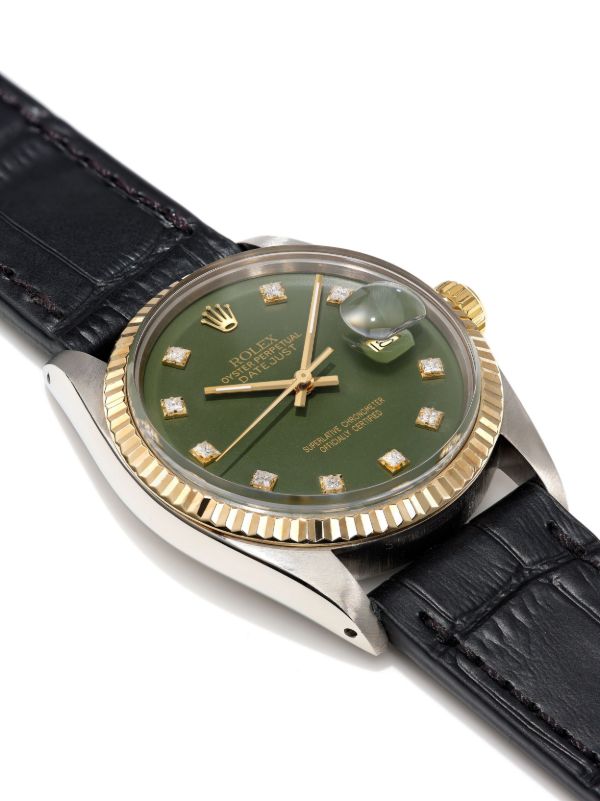 Browns Lizzie Mandler Fine Jewelry Reworked Vintage Stainless Steel Rolex Datejust Watch | Browns Pre-Owned Dress Watches