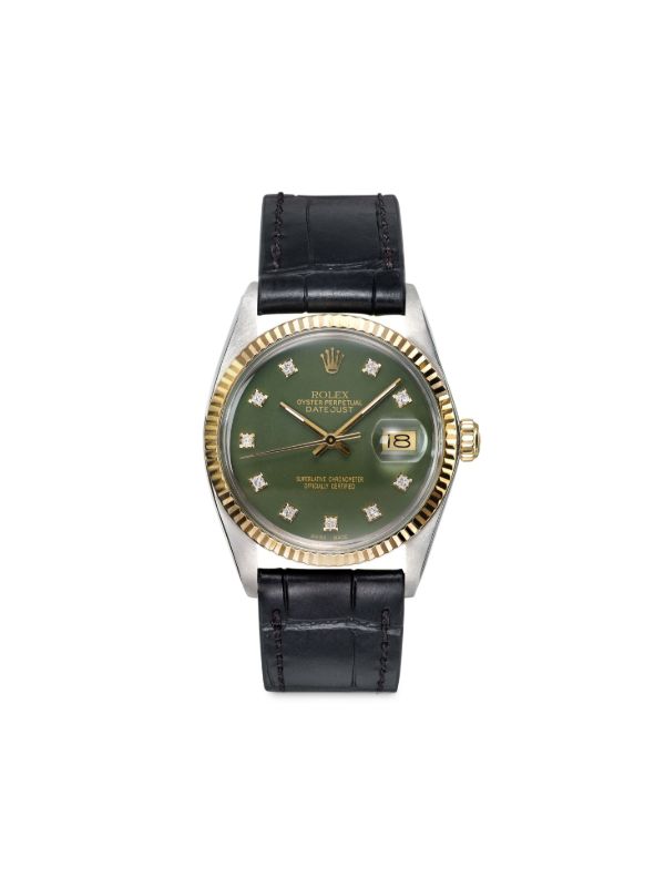 browns Lizzie Mandler Fine Jewelry Reworked Vintage stainless steel Rolex Datejust watch | Browns Pre-Owned Dress Watches