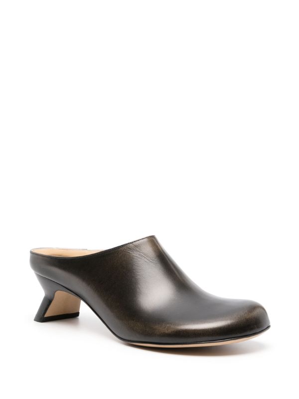 Browns LOEWE Black Terra 45 Leather Mules | Browns Mules