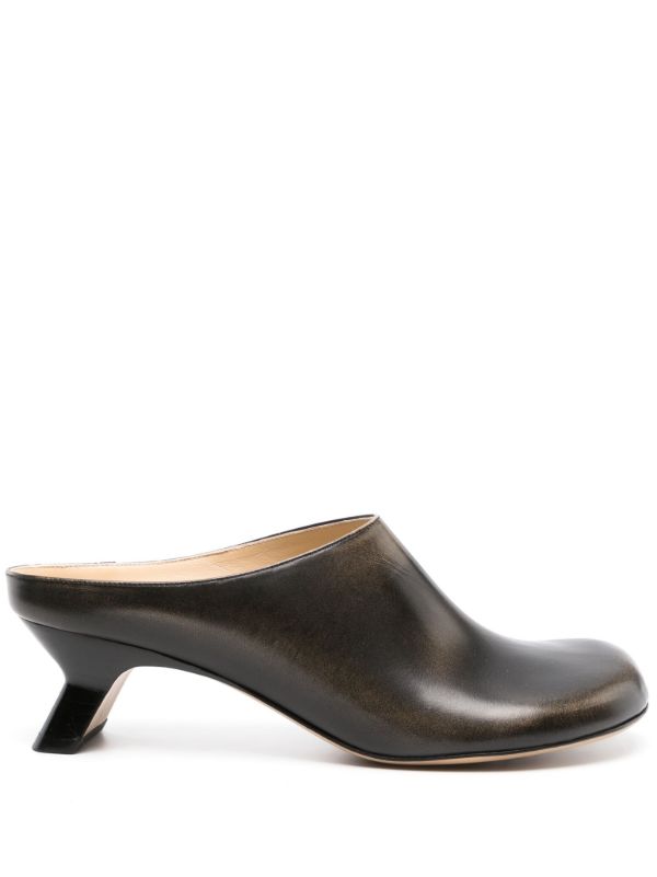 browns LOEWE Black Terra 45 Leather Mules | Browns Mules