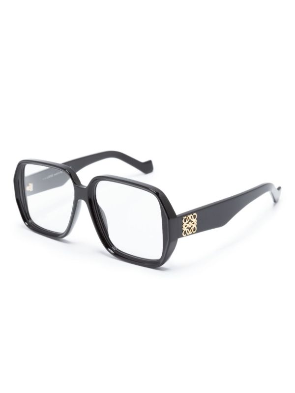Browns LOEWE EYEWEAR Black Anagram Square-Frame Glasses | Browns Glasses & Frames