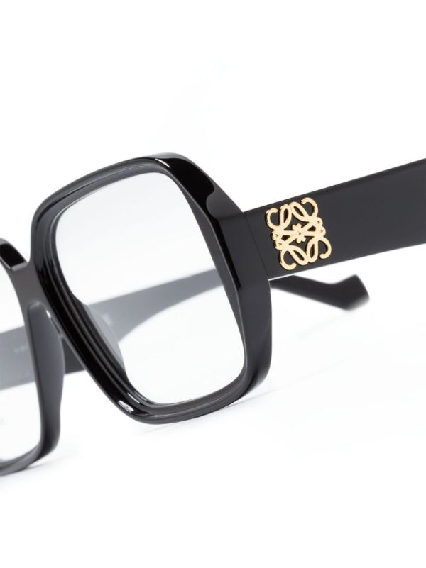 Browns LOEWE EYEWEAR Black Anagram Square-Frame Glasses | Browns Glasses & Frames