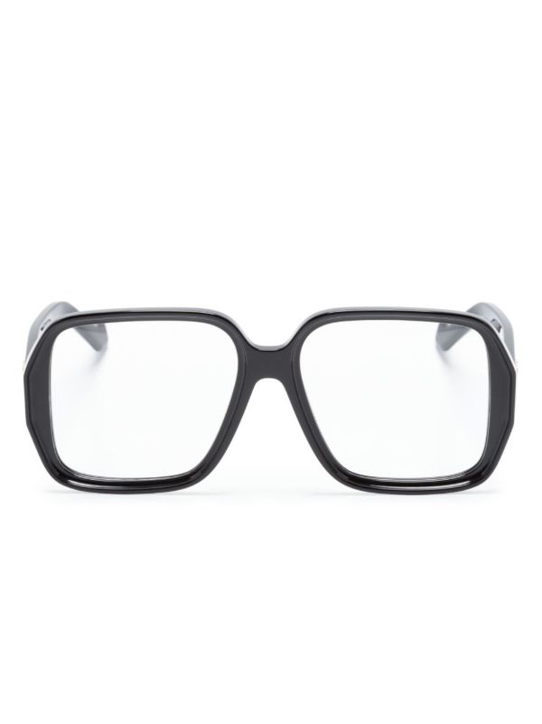 browns LOEWE EYEWEAR Black Anagram Square-Frame Glasses | Browns Glasses & Frames