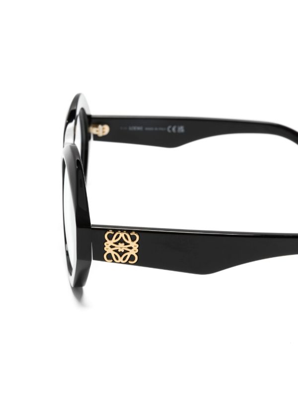 Browns LOEWE EYEWEAR Black Chunky Anagram Optical Glasses | Browns Glasses & Frames