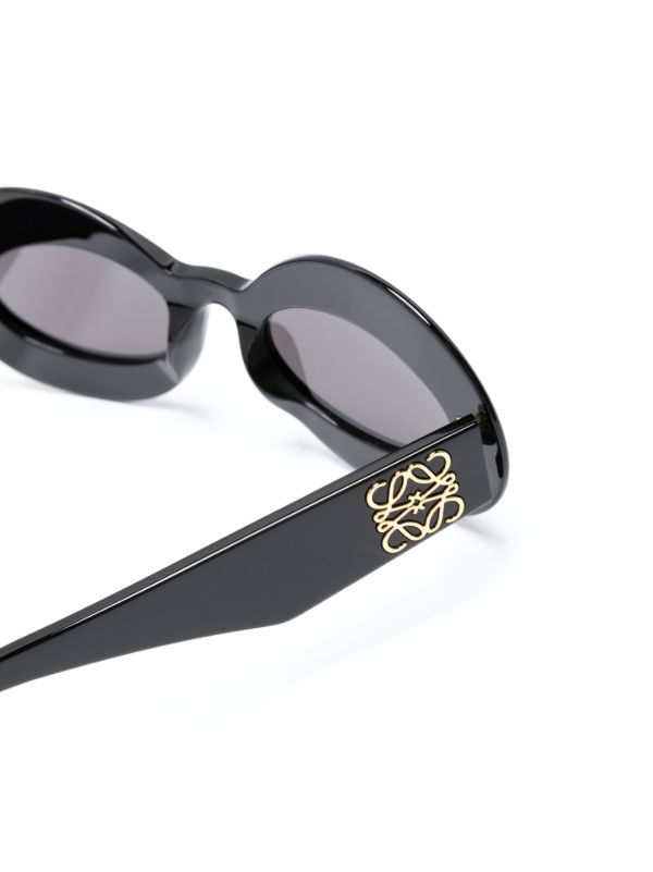 Browns LOEWE EYEWEAR Black Inflated Oval Sunglasses | Browns Sunglasses