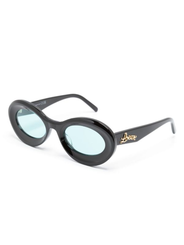 Browns LOEWE EYEWEAR Black Loop Oval-frame Sunglasses | Browns Sunglasses