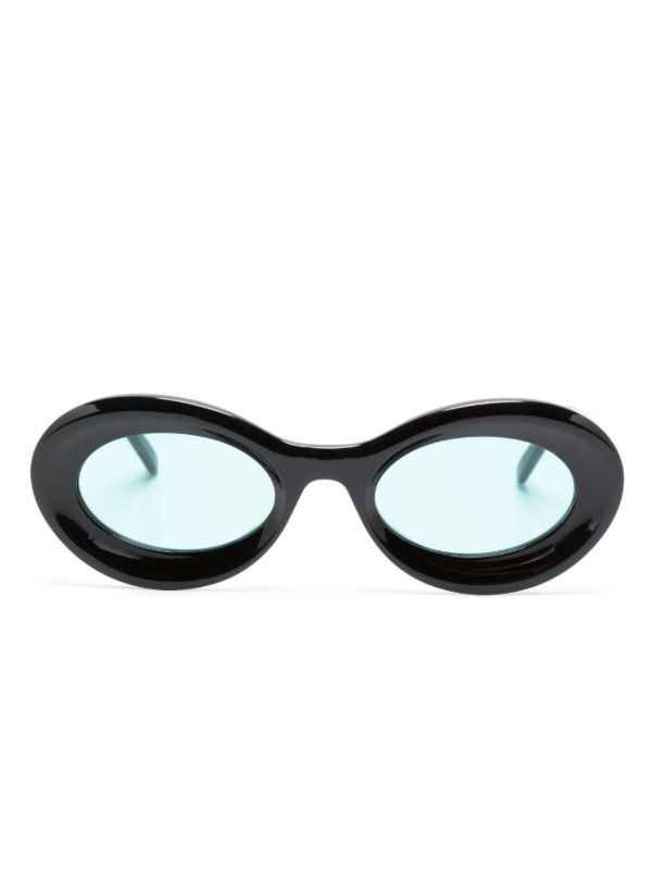 browns LOEWE EYEWEAR black Loop oval-frame sunglasses | Browns Sunglasses