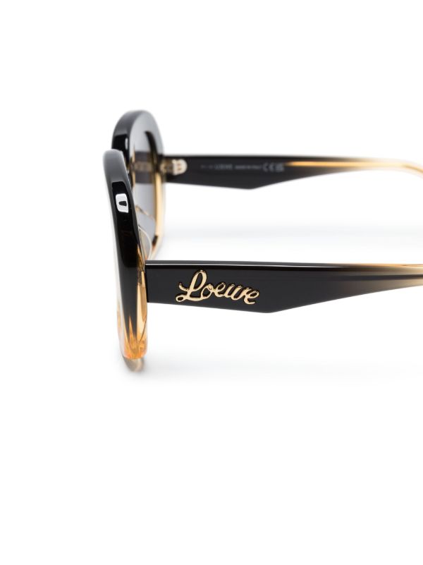Browns LOEWE EYEWEAR Black Square Halfmoon Sunglasses | Browns Sunglasses