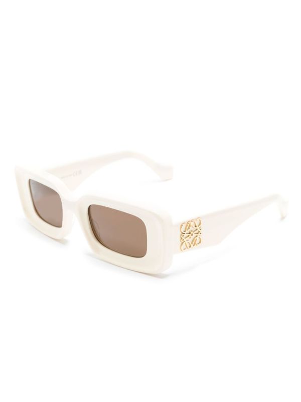 Browns LOEWE EYEWEAR Neutral Chunky Anagram Rectangle-Frame Sunglasses | Browns Sunglasses