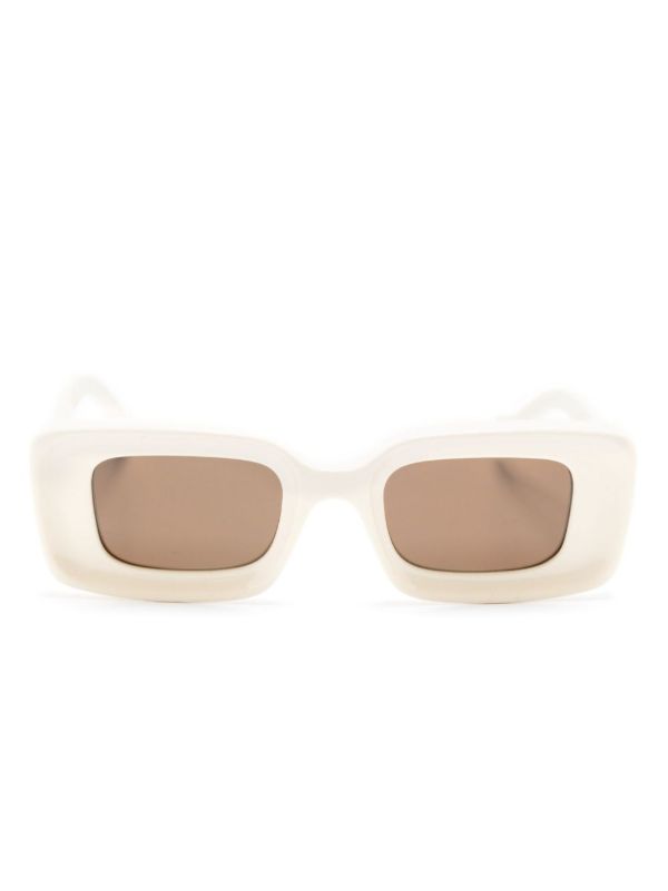 browns LOEWE EYEWEAR Neutral Chunky Anagram Rectangle-Frame Sunglasses | Browns Sunglasses