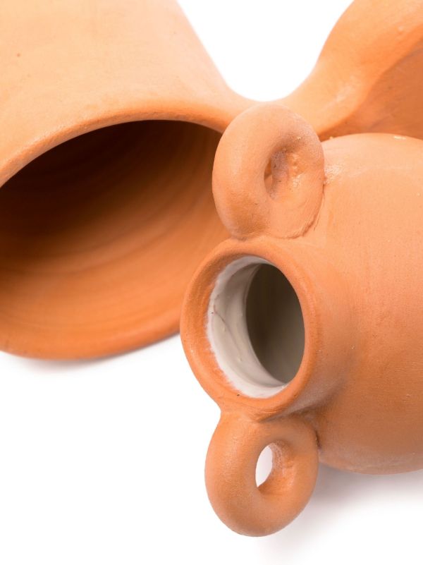 Browns LOLA MAYERAS Orange Blend Earthenware Candlestick | Browns Candle Holders